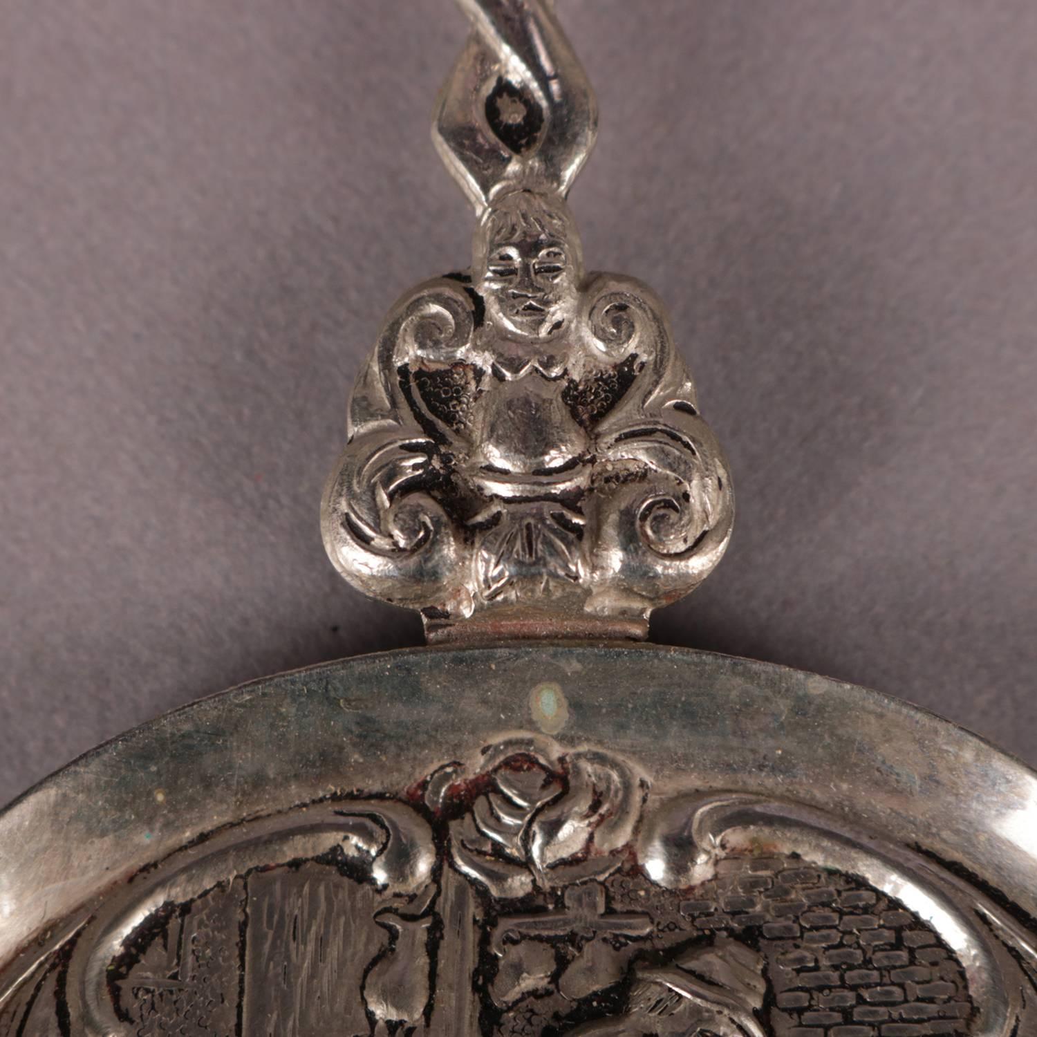 Three Danish Reticulated Repousse .800 Silver Serving Pieces, 19th Century 13