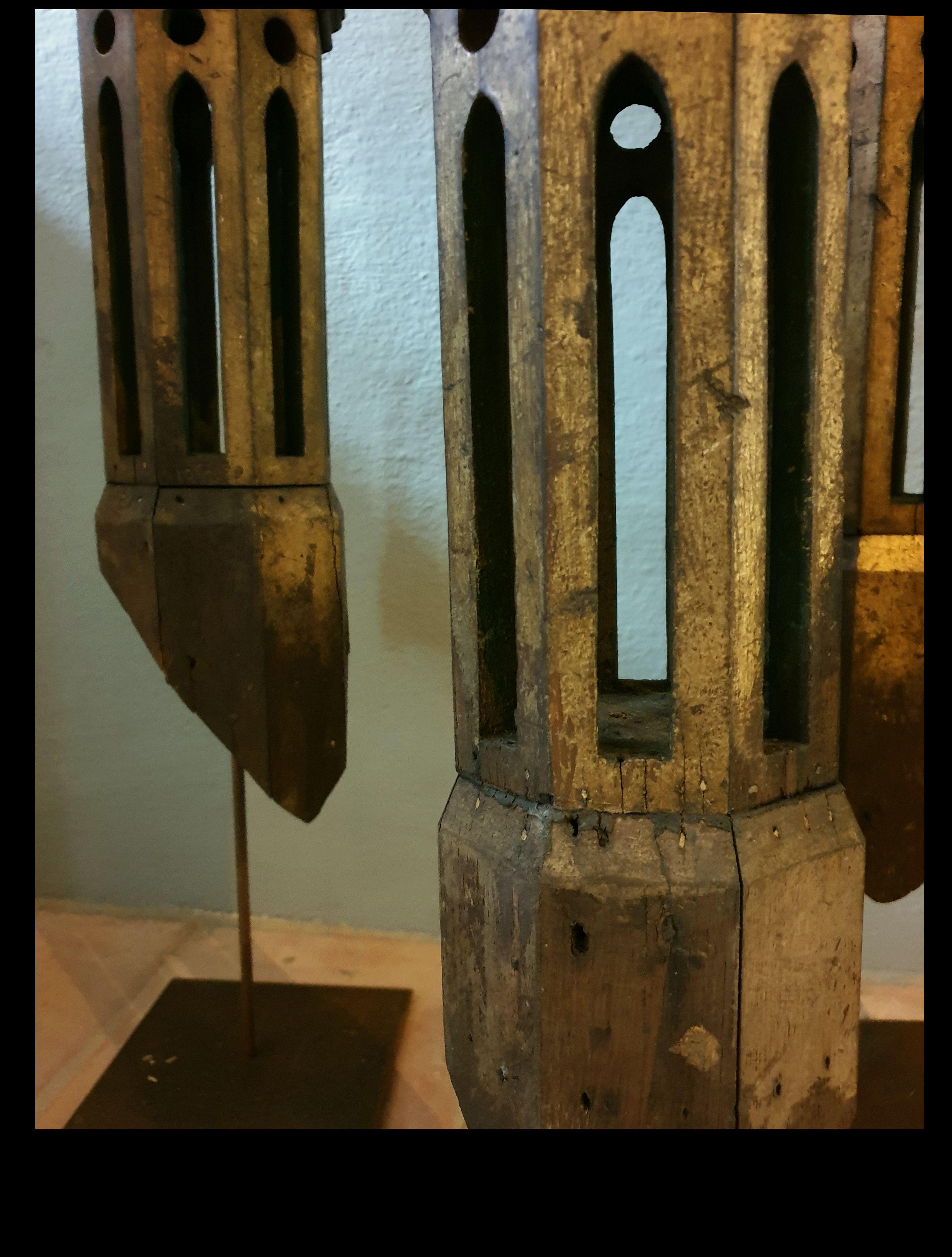 German 3 Decorative Architectural Church Tower Models For Sale