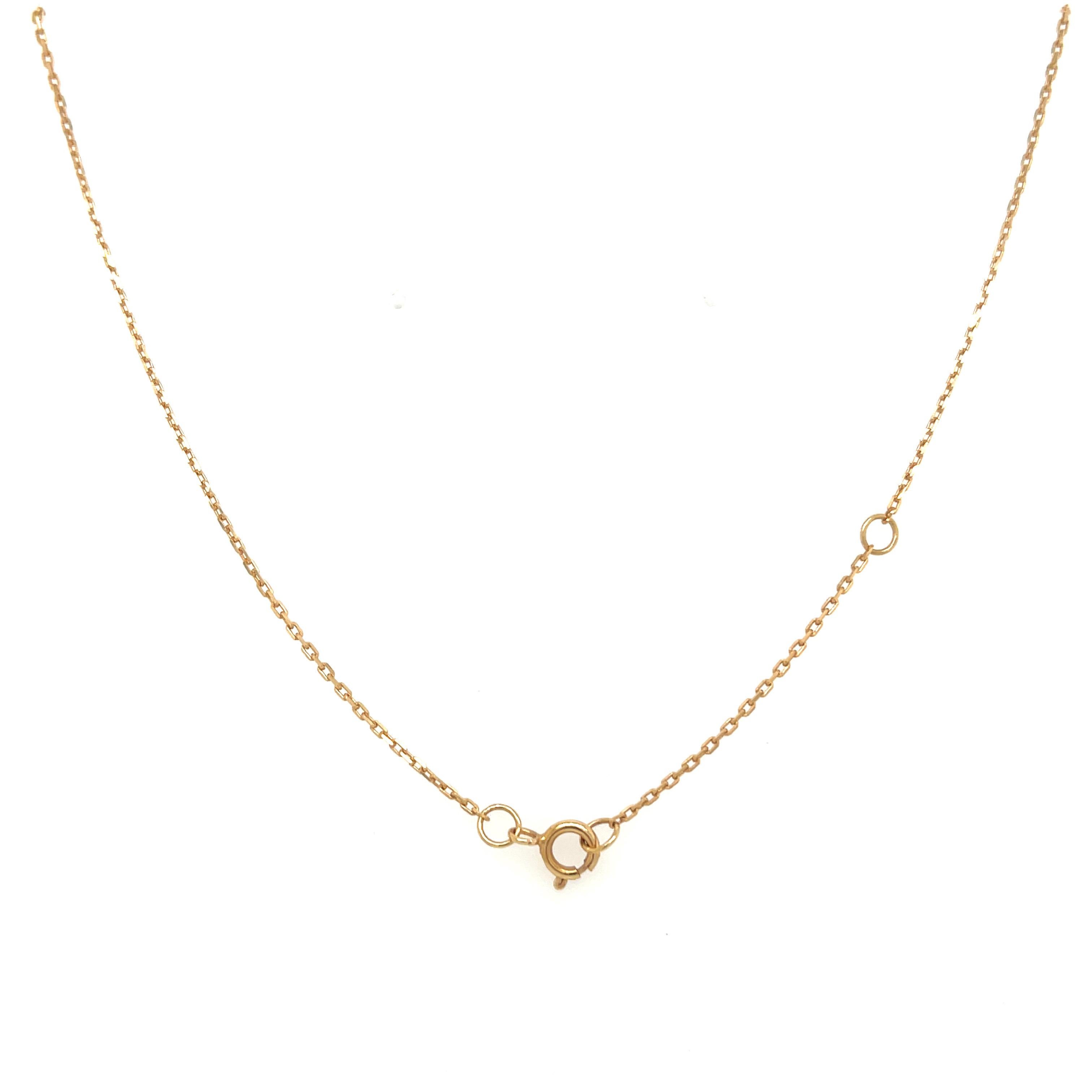 Taglio rotondo Collana piramidale tridimensionale a 18 carati con accenti di diamante in vendita