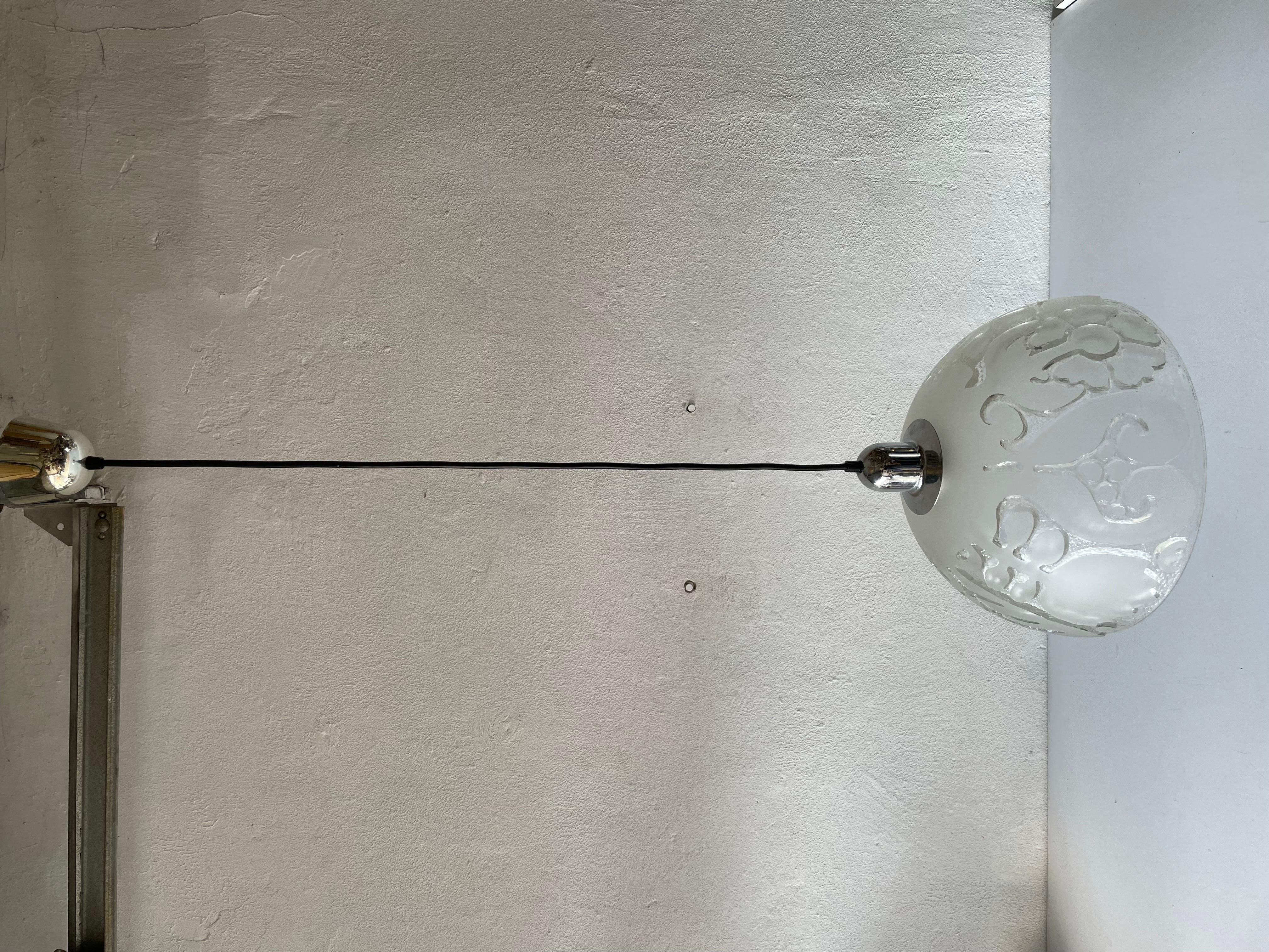 3 Dimensional Artwork Heavy Glass Ceiling Lamp by Peill Putzler, 1970s, Germany In Good Condition For Sale In Hagenbach, DE