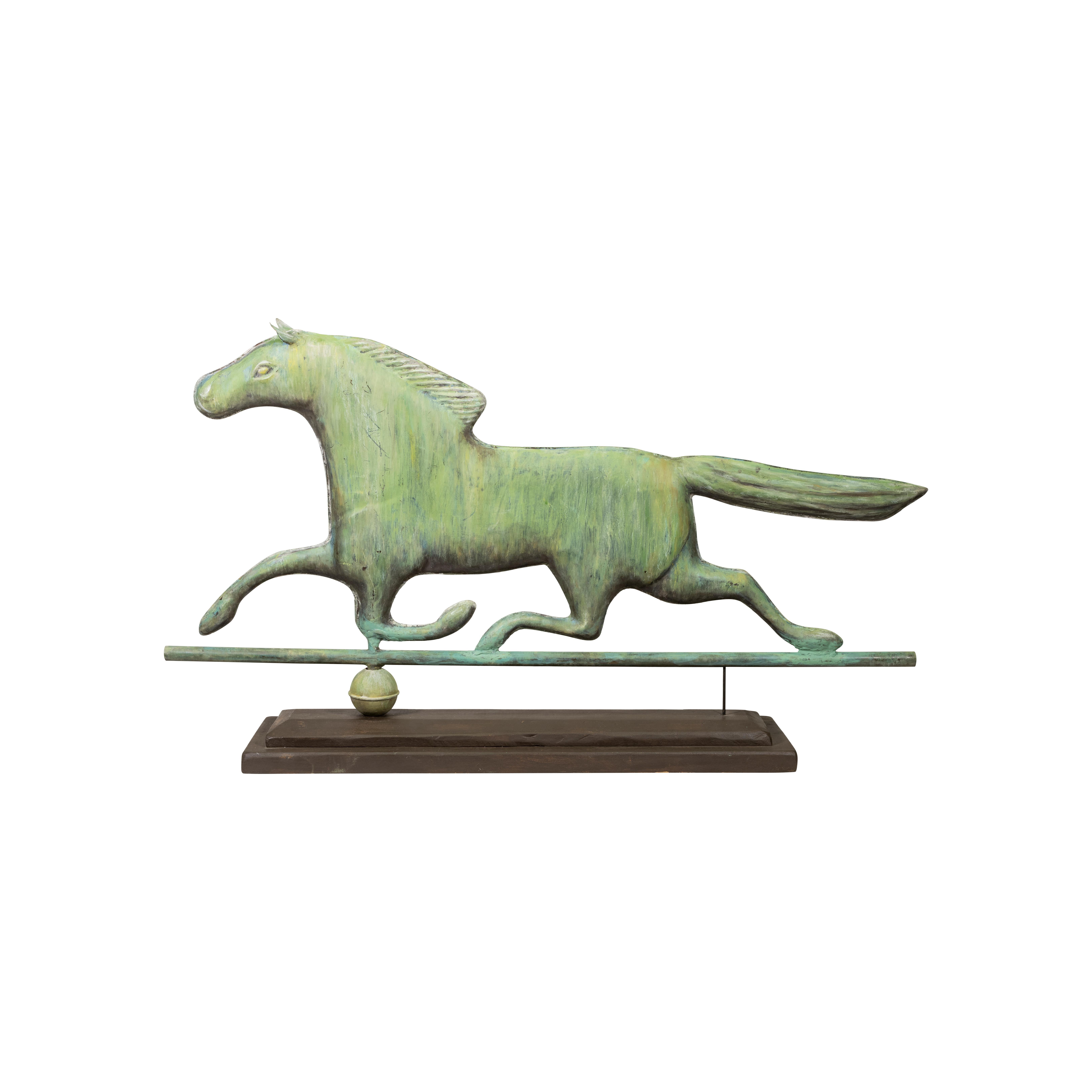 20ième siècle Girouette à cheval en cuivre à 3 dimensions en vente