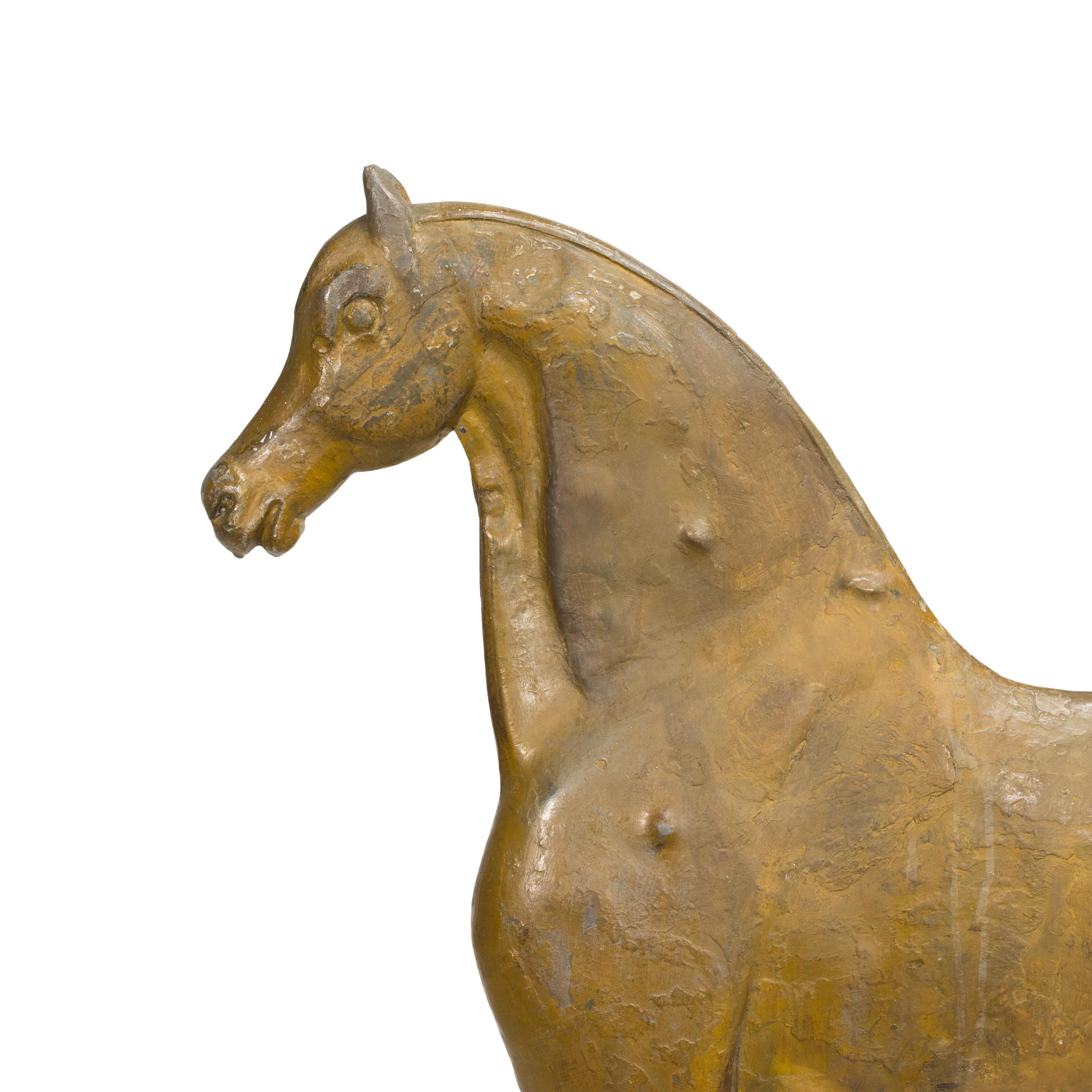 3 Dimensional Copper Horse Weather Vane In Good Condition For Sale In Coeur d'Alene, ID
