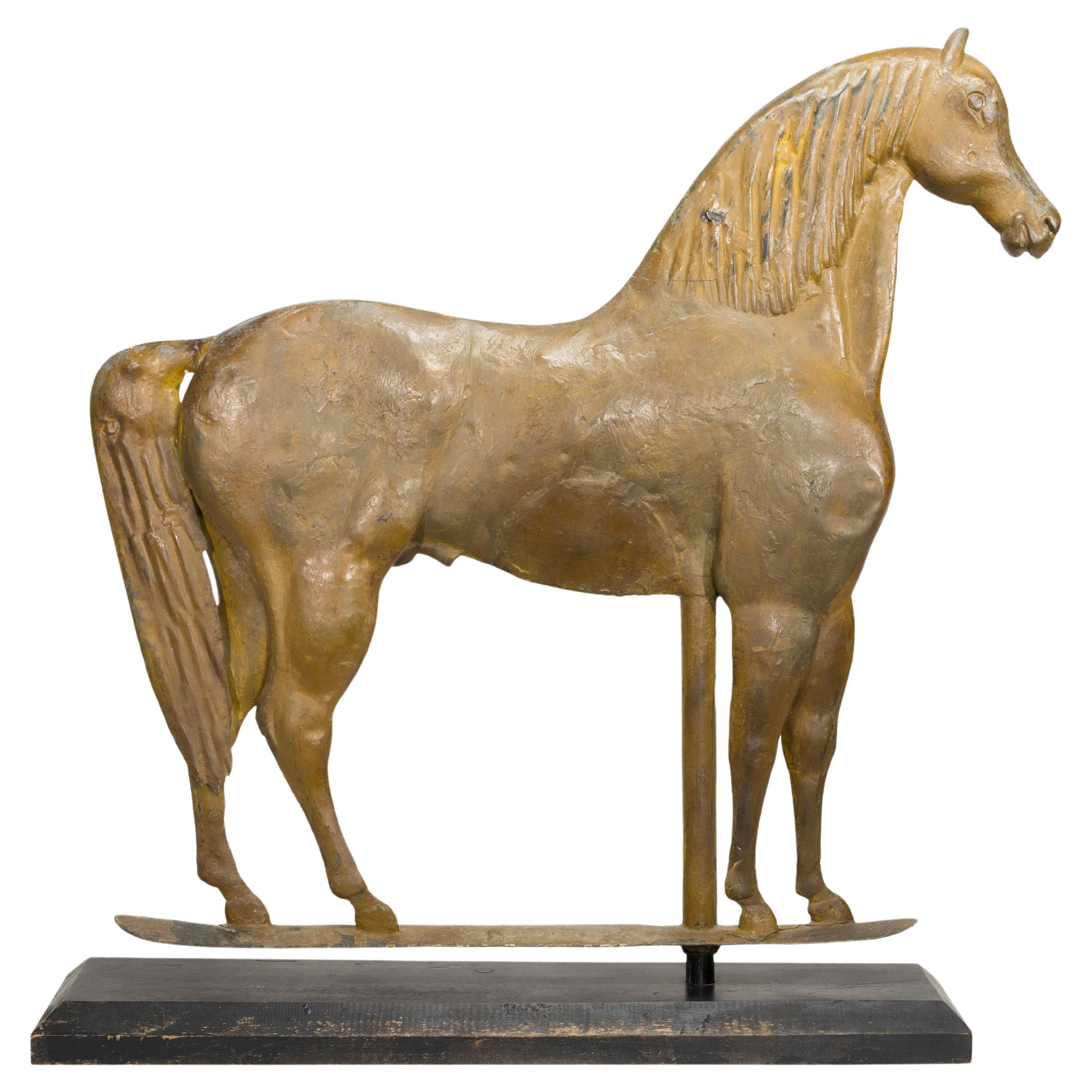 Girouette à cheval en cuivre à 3 dimensions en vente