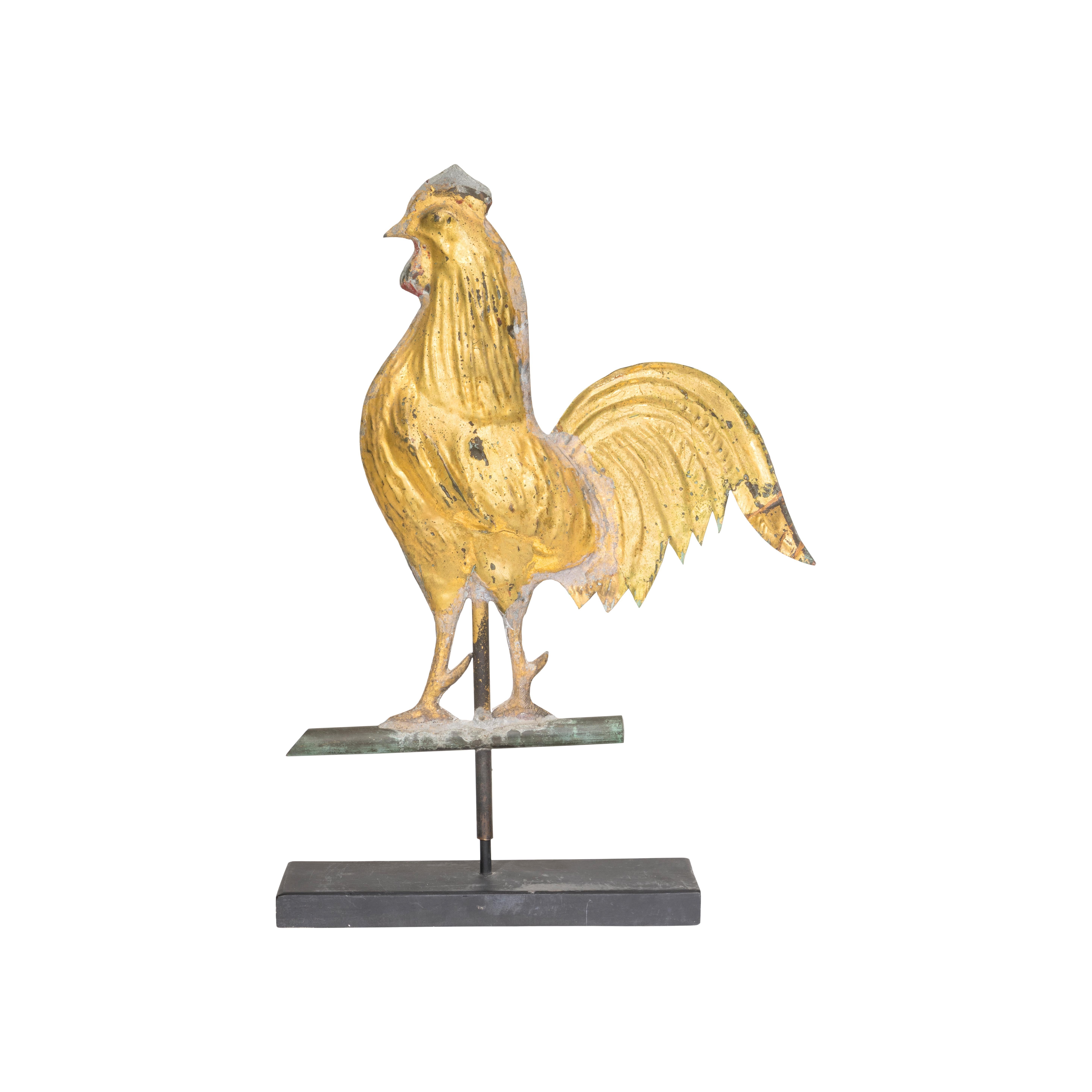 American 3 Dimensional Copper Rooster Weather Vane For Sale