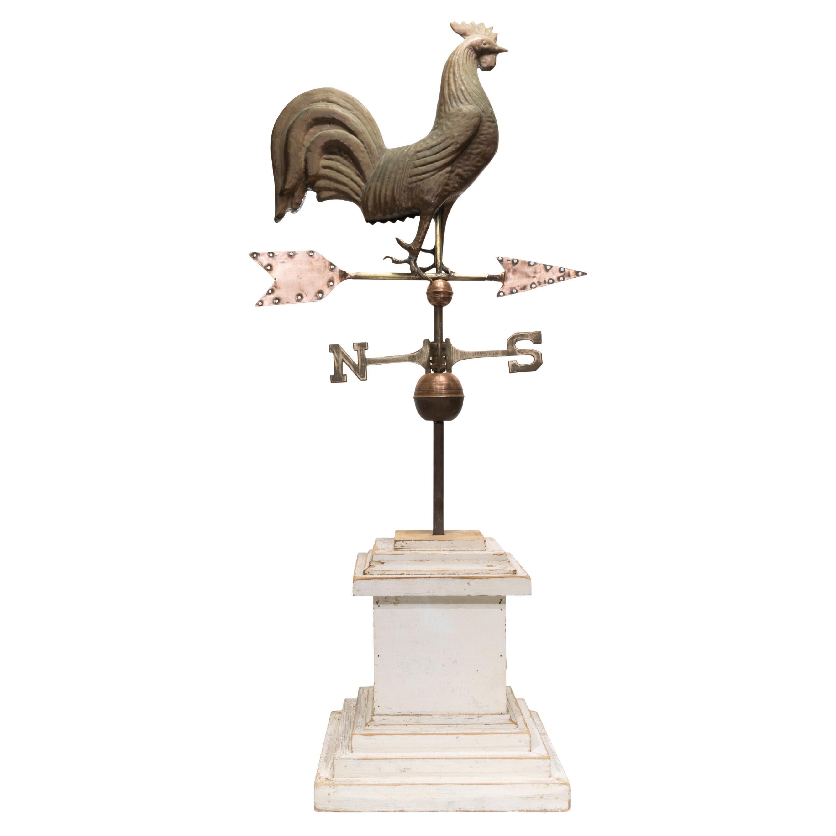 3 Dimensional Copper Rooster Weather Vane