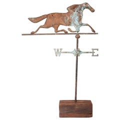 3 Dimensional Copper Trotting Horse Weather Vane