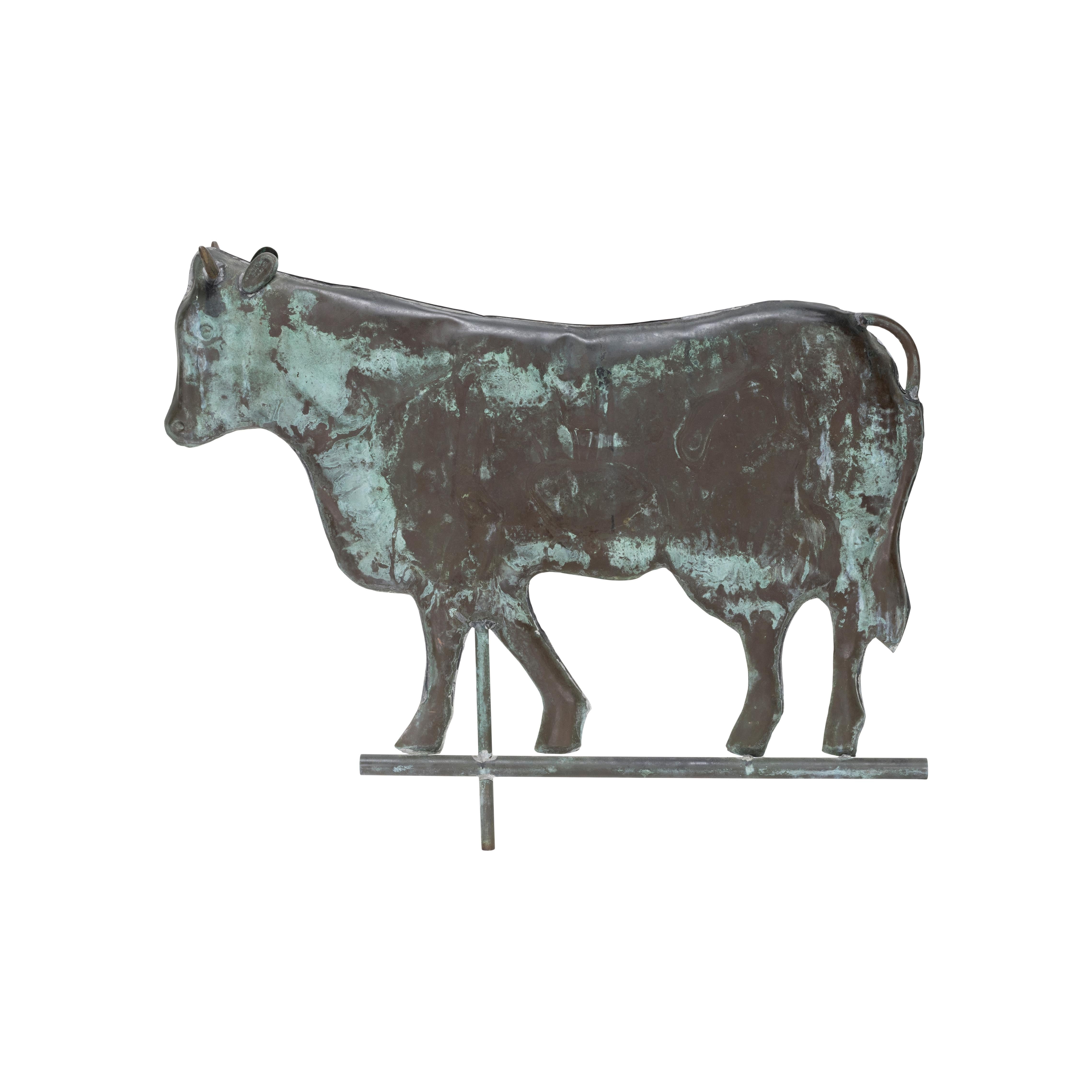 American 3 Dimensional Cow Form Weather Vane For Sale