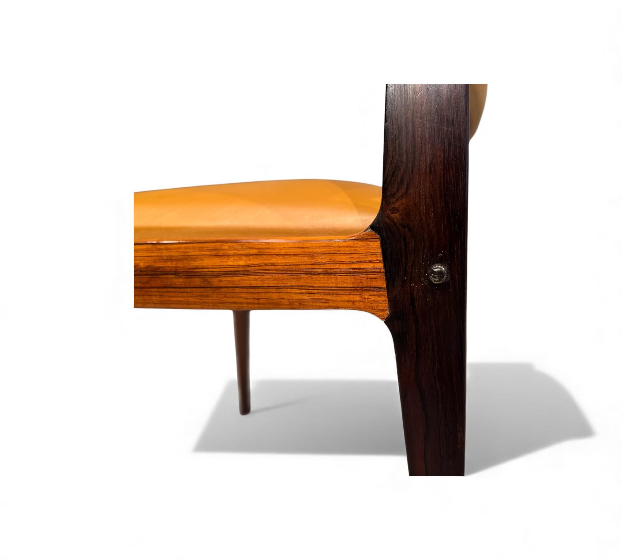 3 Dining Chairs in Hardwood & Leather, Sergio Rodrigues for Bloch, 1960s en venta 8