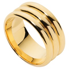 3 Dome Ring, 14k Yellow Gold
