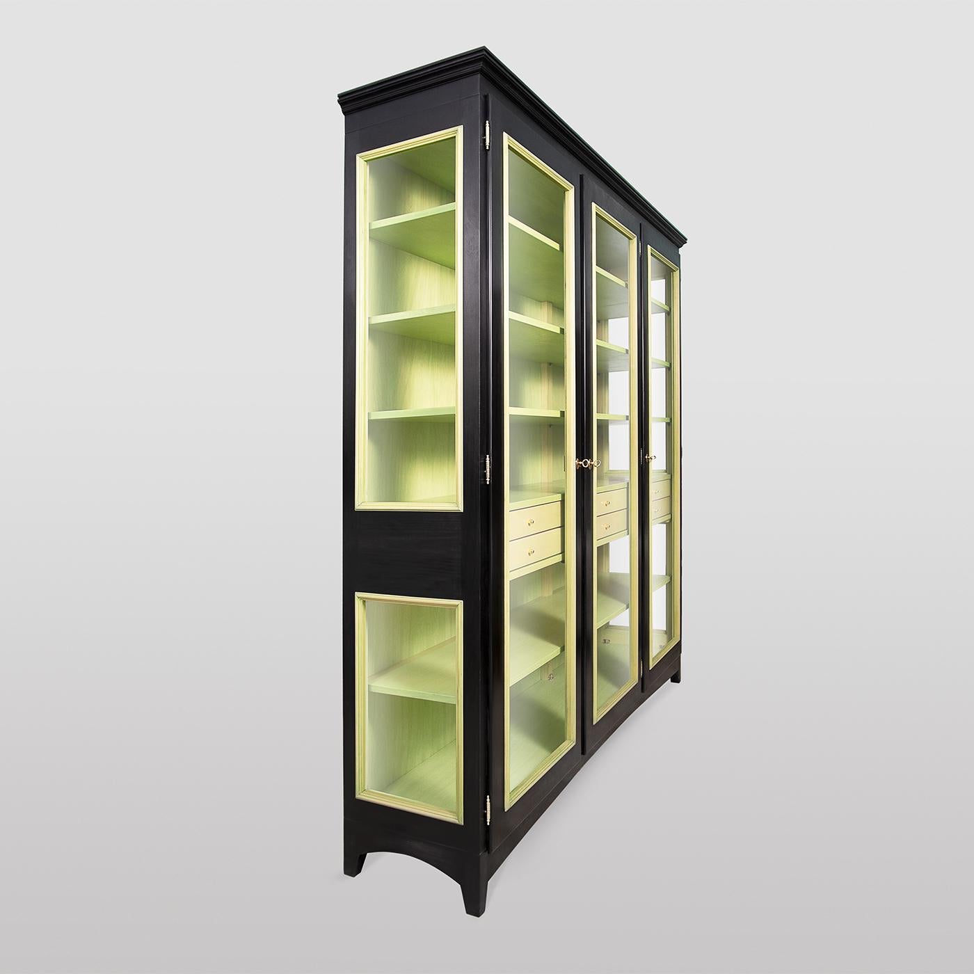 3 door display cabinet