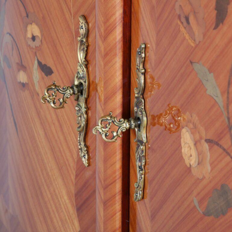 20th Century 3 Door Kingwood Marquetry Armoire