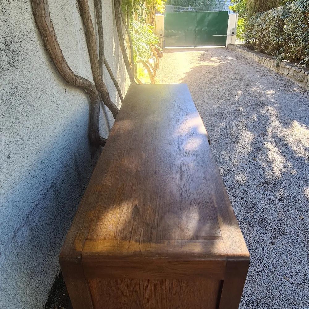 Oak 3-door sideboard circa 1940 neo-regionalist 