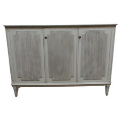 Retro 3 Door Swedish Gustavian Style Side Board