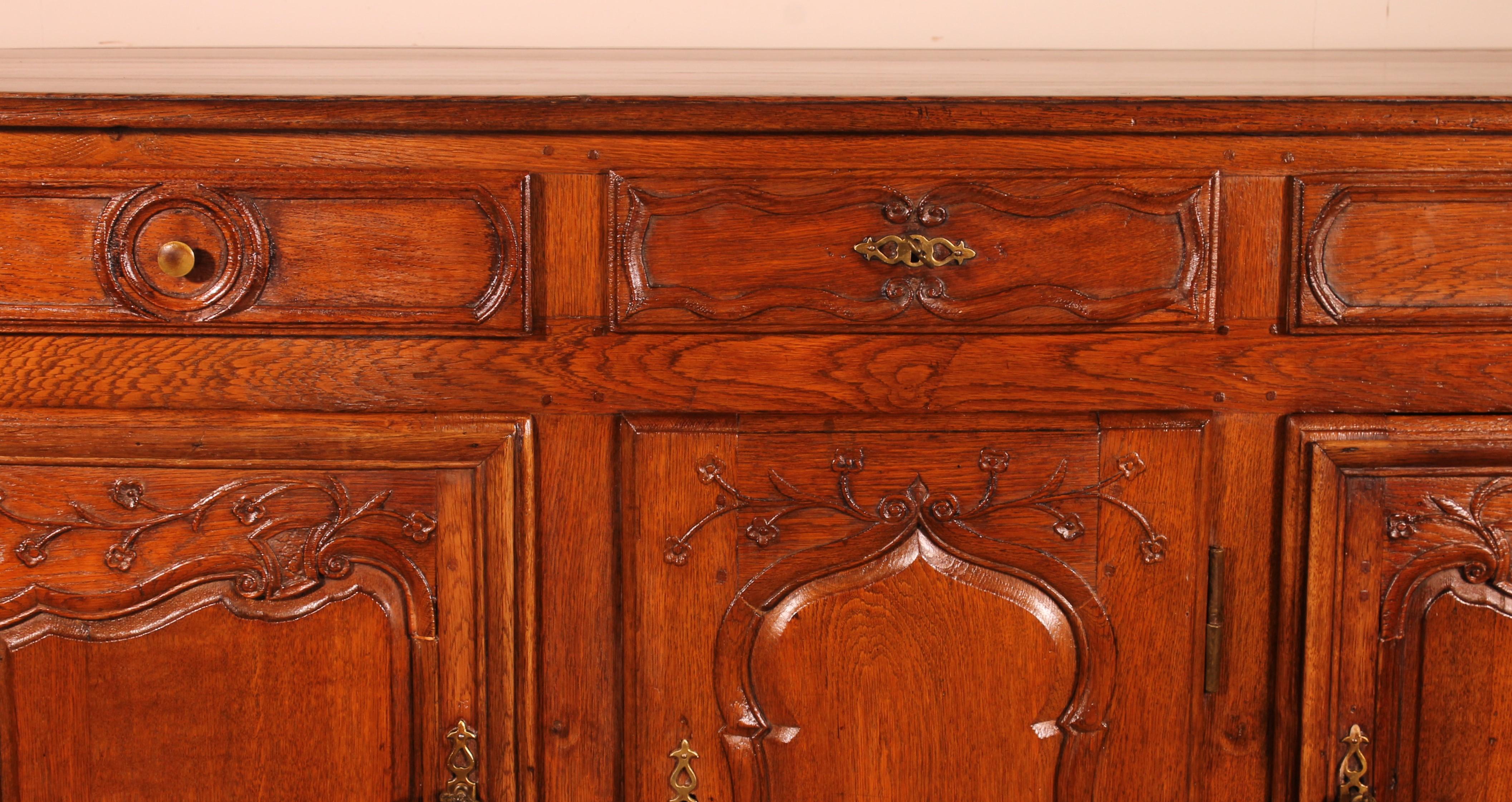 3 Doors Buffet Louis XV-18 ° Century In Good Condition For Sale In Brussels, Brussels