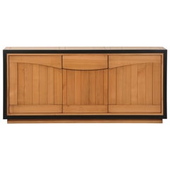 3-door contemporary sideboard in cherry, 100% Made in France  