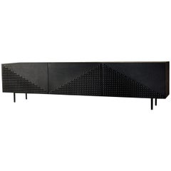 3 Doors Contemporary Sideboard or Buffet in Black Oak by Larissa Batista