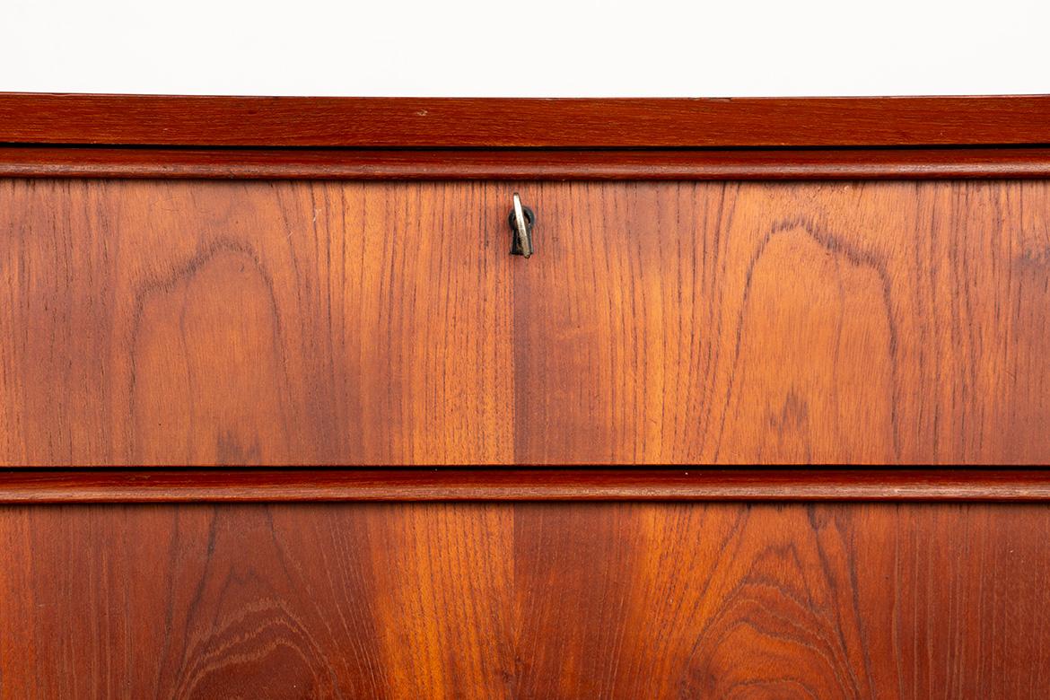 Danois Commode à 3 tiroirs, teck, Danemark années 1960. en vente