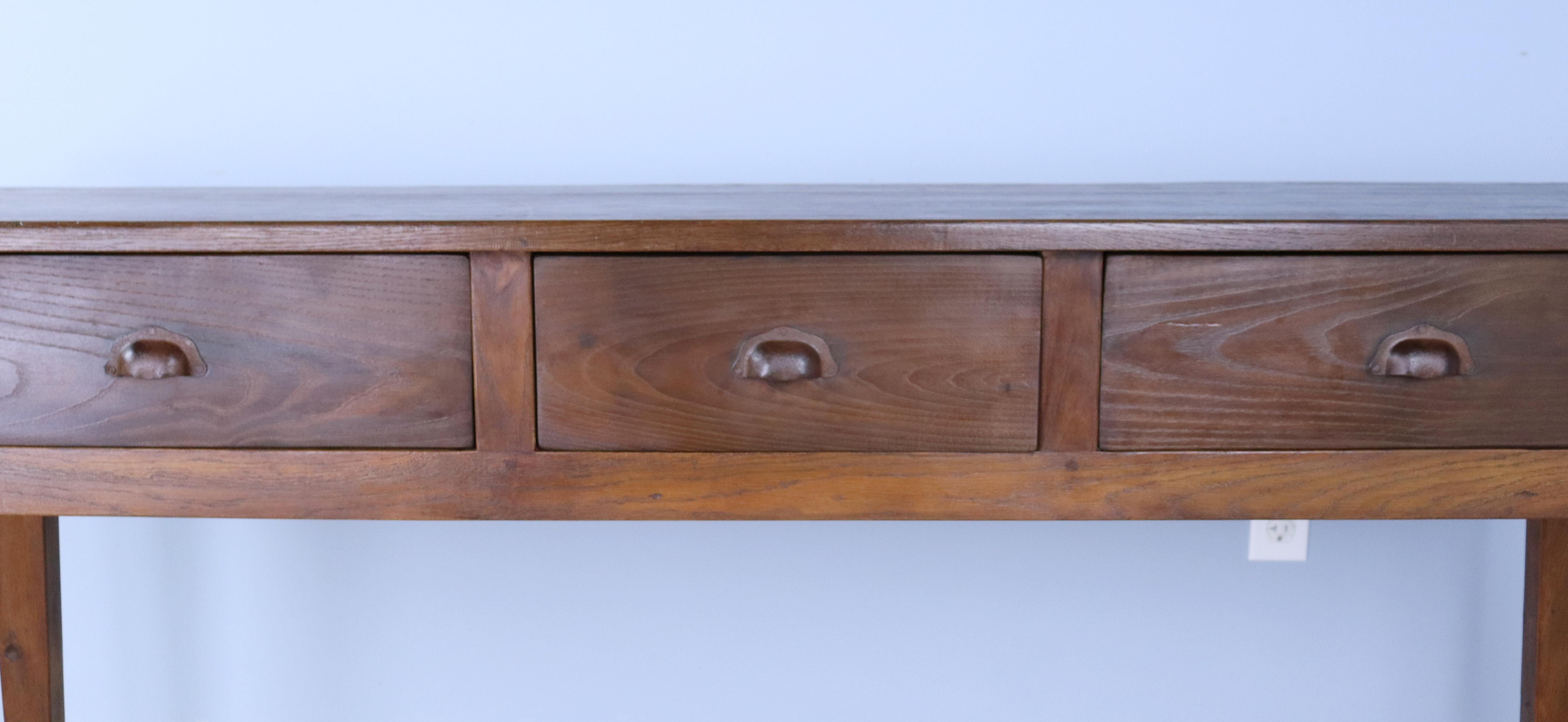 Contemporary 3 Drawer Chestnut Server, Custom Made for Briggs House in France For Sale