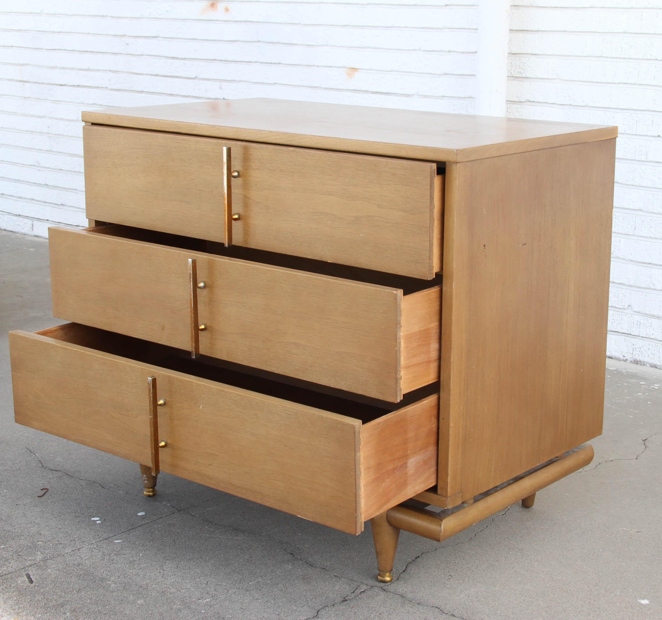 Mid-Century Modern 3 Drawer Dresser by Kent Coffey Signature Series For Sale
