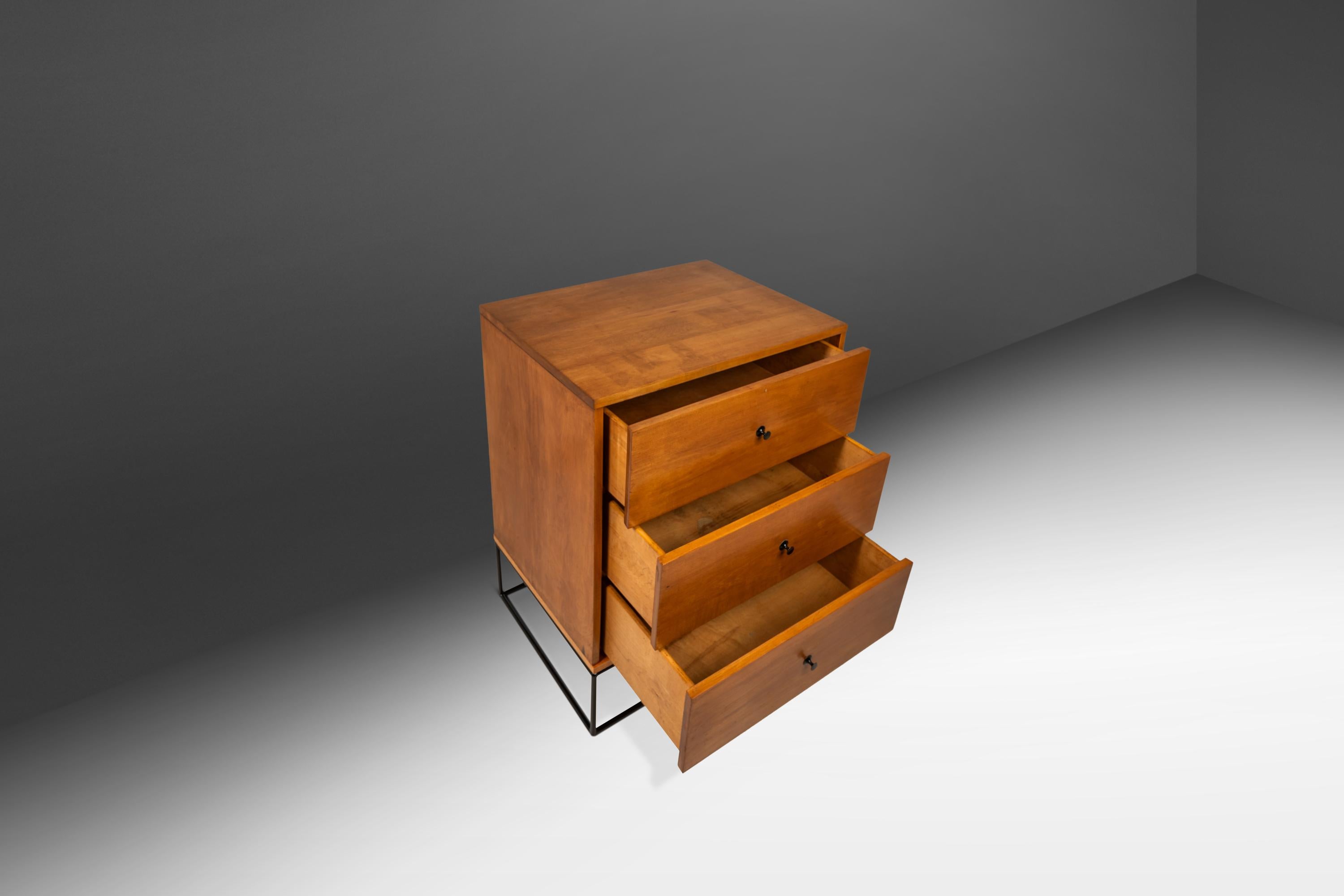 Acero Comò/armadio a 3 cassetti, Paul McCobb, Planner Group by Winchedon, USA, anni '50 in vendita