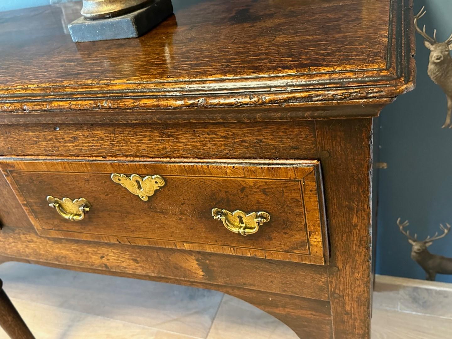 3 Drawer English Oak Dresser Base Circa 1720, antique server, antique sideboard  For Sale 11