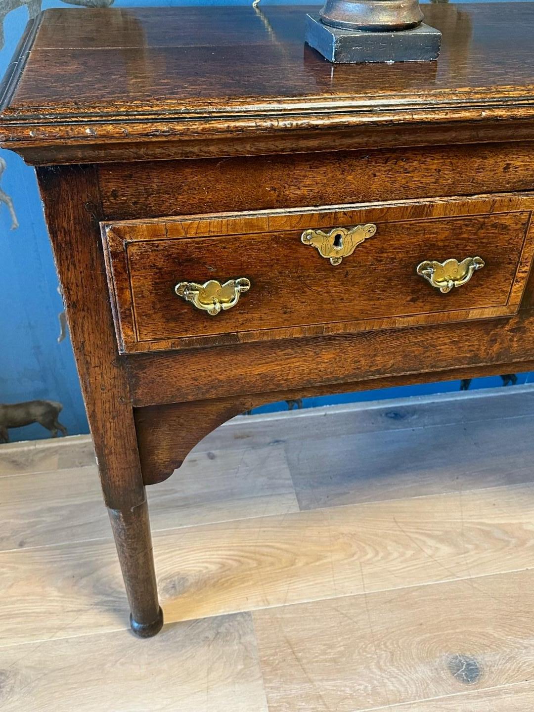 3 Drawer English Oak Dresser Base Circa 1720, antique server, antique sideboard  For Sale 12
