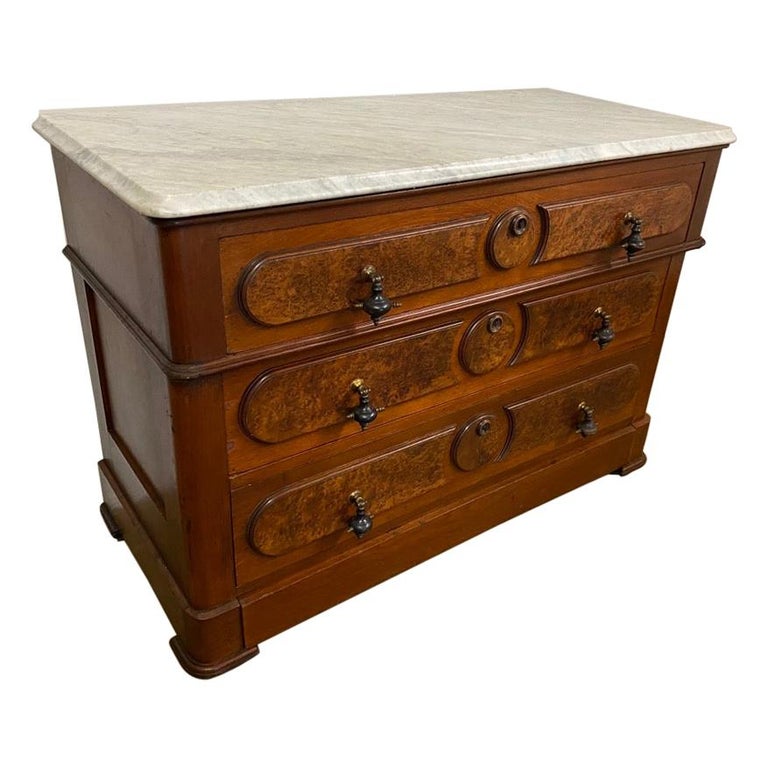 3 Drawer Marble Top Victorian Chest of Drawers For Sale at 1stDibs | marble  top chest of drawers, antique marble top dresser value, antique 3 drawer  chest with marble top