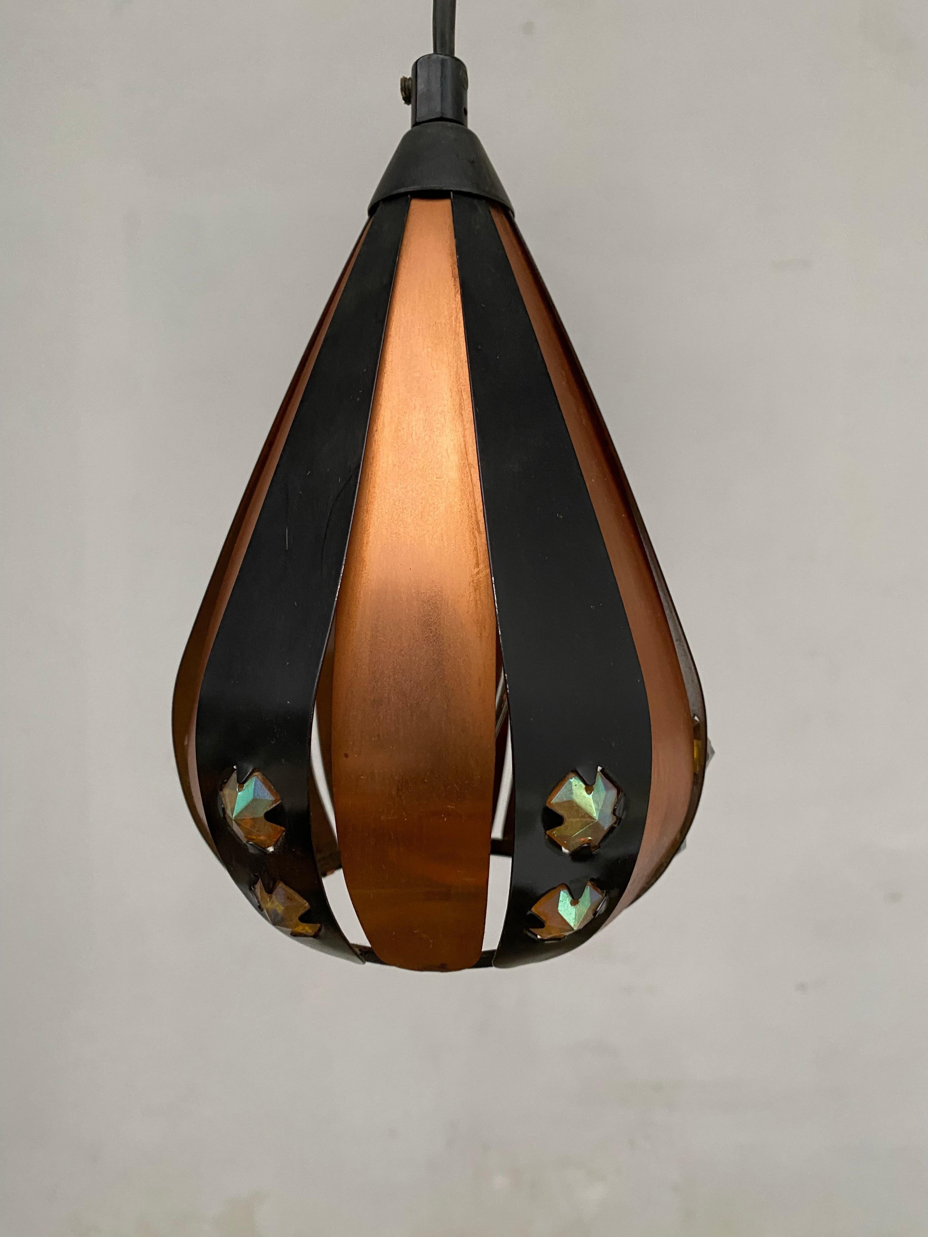 Danish 3 Droplet Pendant Chandelier by Werner Schou for Coronell Electrical Denmark  For Sale