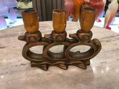 3 Ducklings, Art Deco Lamp, 1920, in Bronze, France