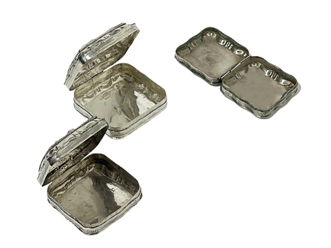 3 Dutch Silver Peppermint Boxes In Good Condition For Sale In Delft, NL