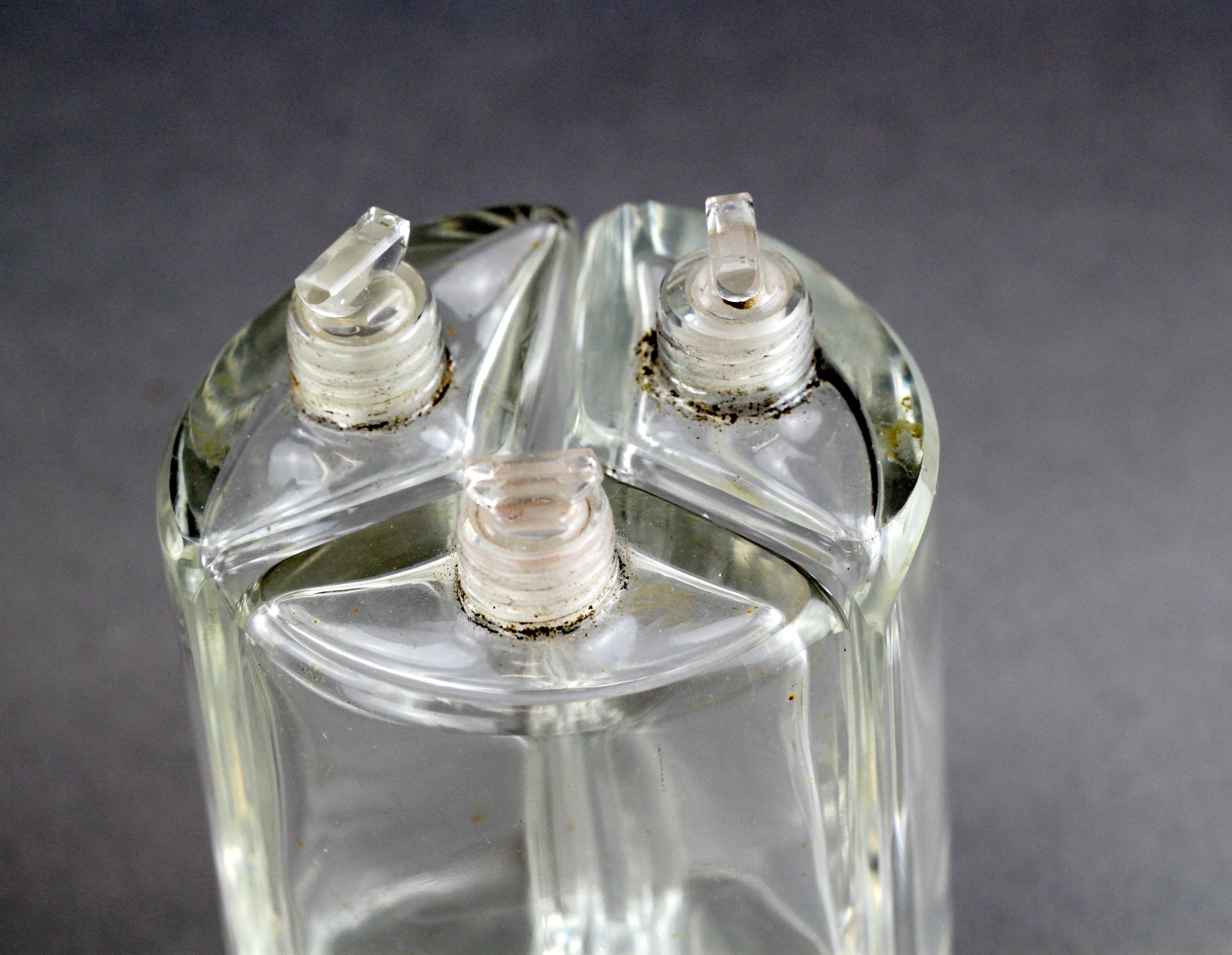 3 Edwardian Sterling Silver and Glass Perfume Bottles, Percy Whitehouse, 1909 4