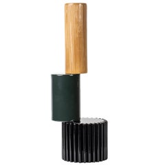 3-Element Terracotta and Black Vase by Quincoces-Dragò