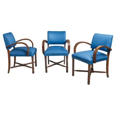 3 fauteuils dans le style de Charles Dudouyt circa 1930/1950