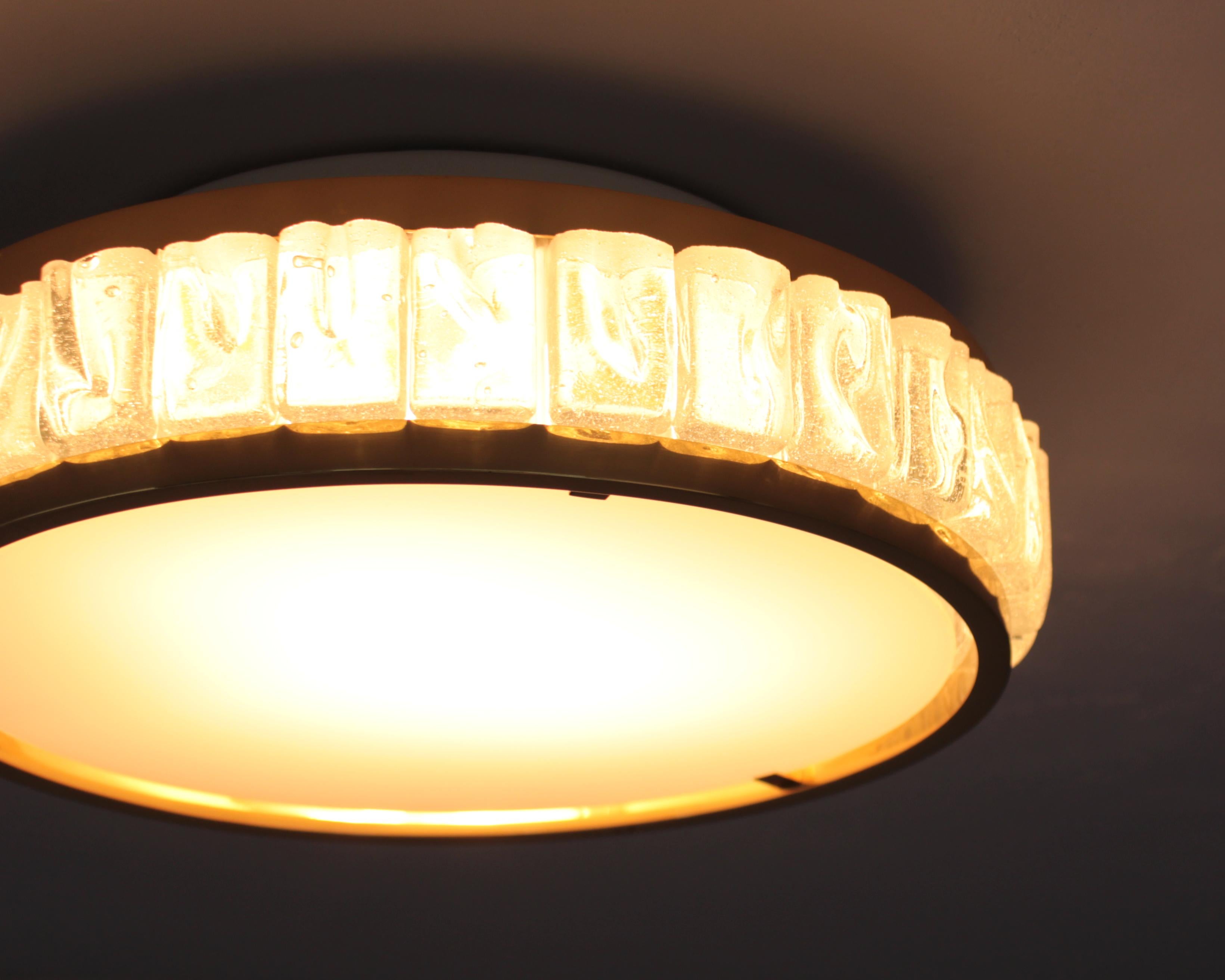 3 Fine French 1970s “Queens Necklace” Flush Mounts by Perzel (priced per piece) For Sale 4