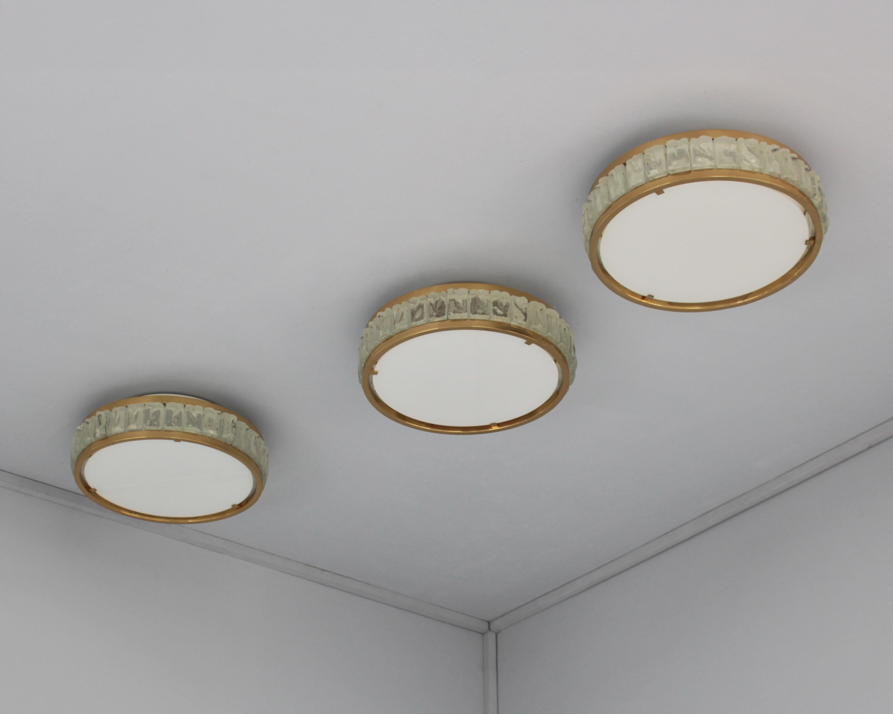 3 Fine French 1970s “Queens Necklace” Flush Mounts by Perzel (priced per piece) For Sale 7