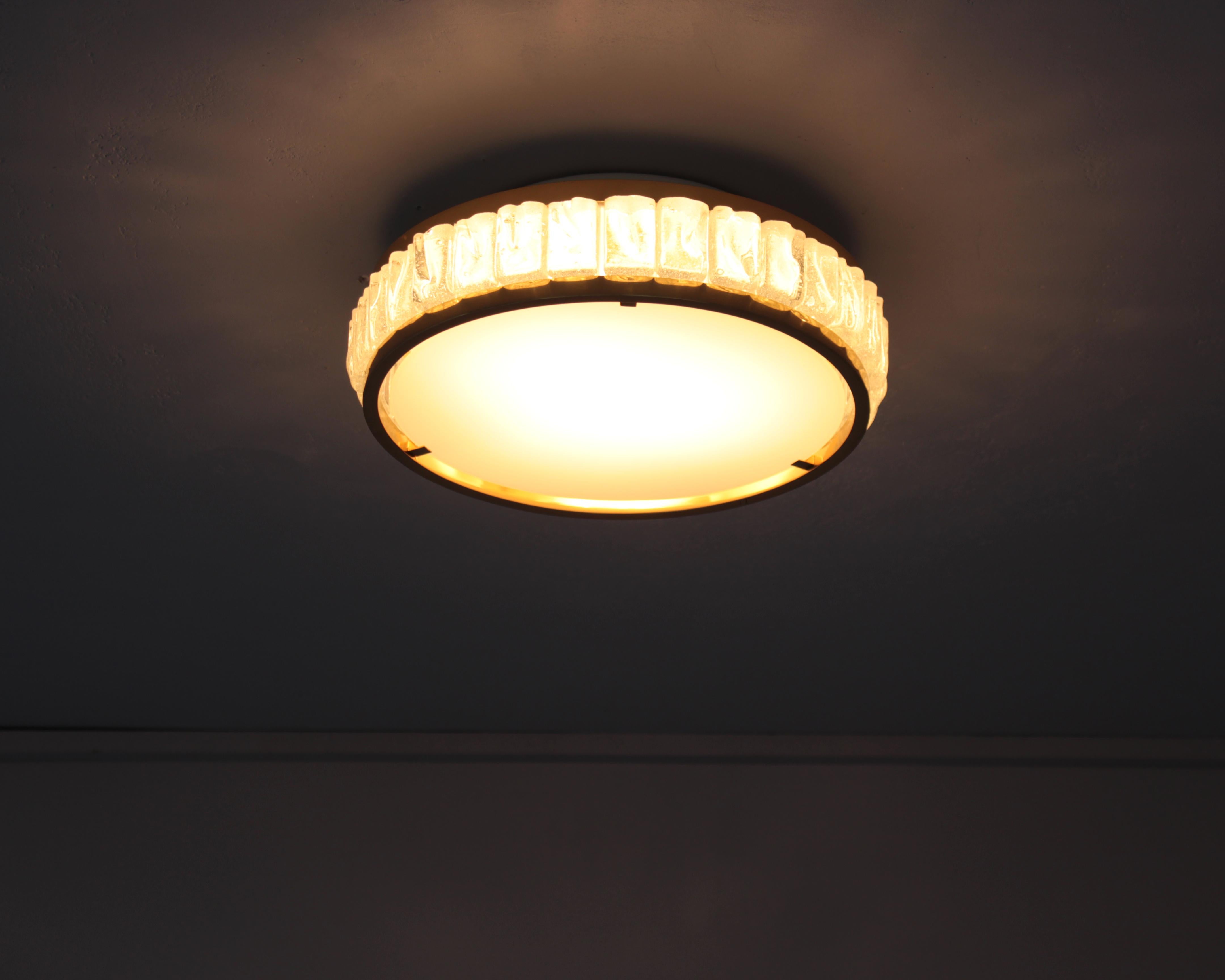 Late 20th Century 3 Fine French 1970s “Queens Necklace” Flush Mounts by Perzel (priced per piece) For Sale