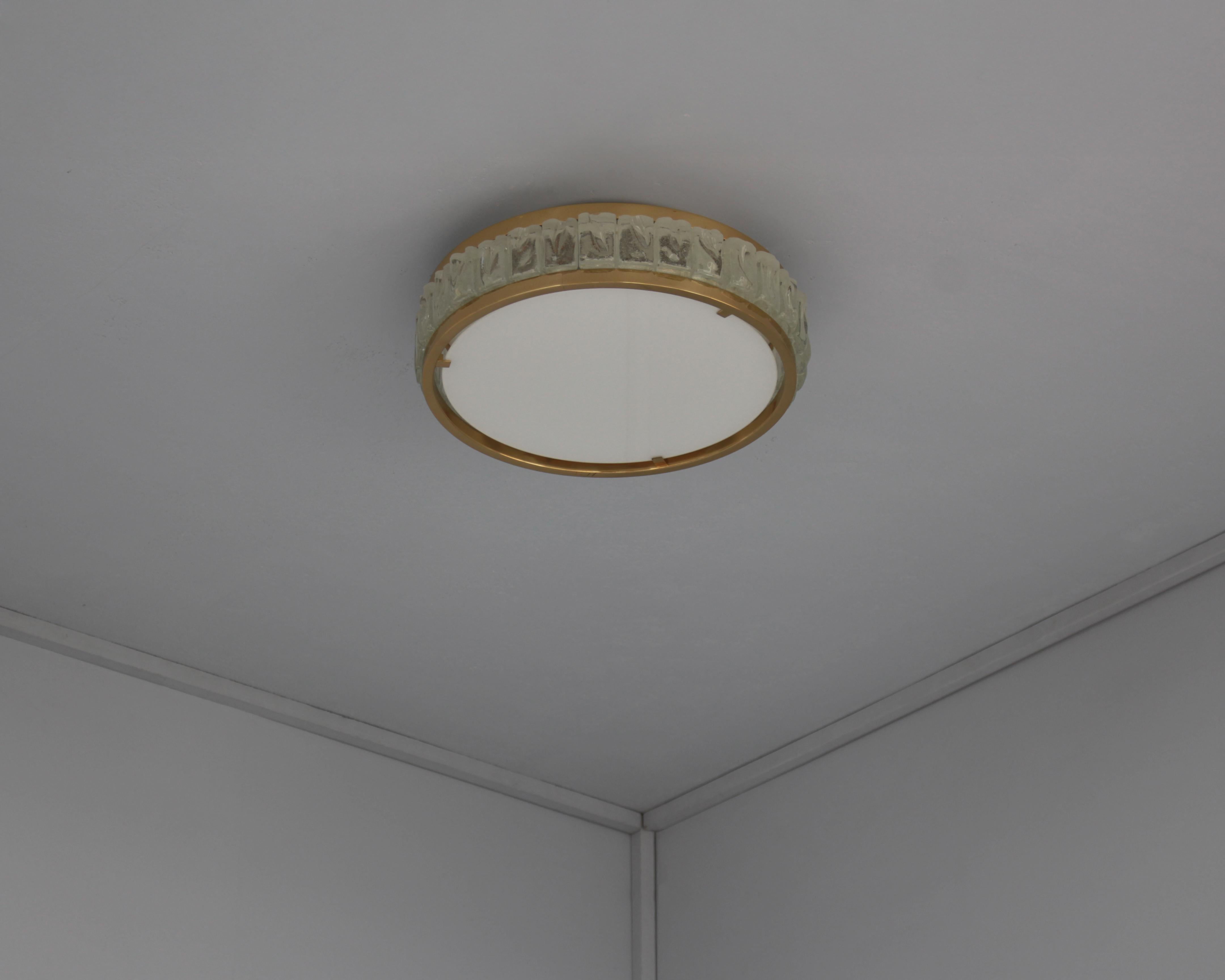 3 Fine French 1970s “Queens Necklace” Flush Mounts by Perzel (priced per piece) For Sale 1