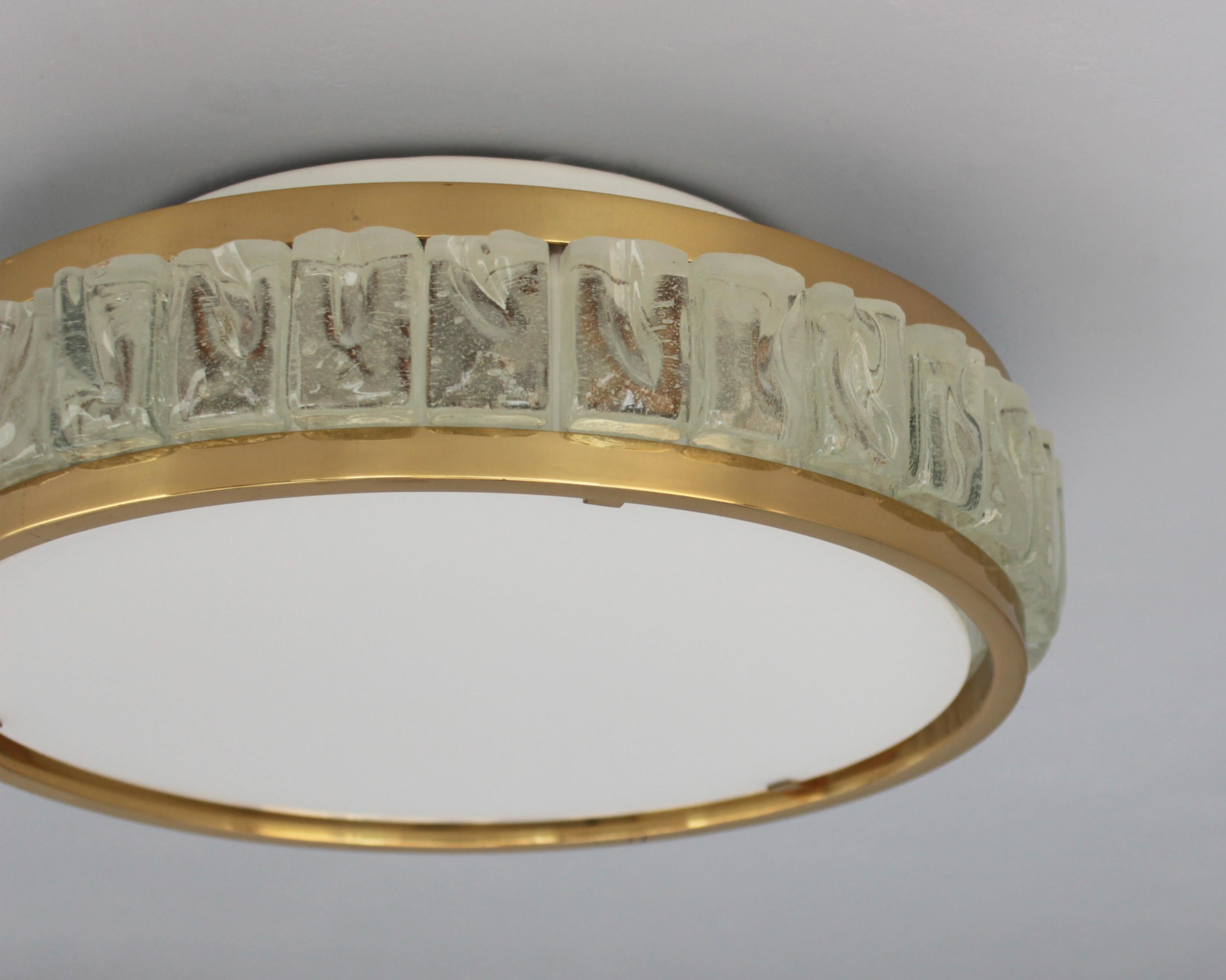 3 Fine French 1970s “Queens Necklace” Flush Mounts by Perzel (priced per piece) For Sale 3