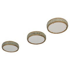 3 Finas monturas empotradas francesas de los años 70 "Collar de reinas" de Perzel (precio por unidad)
