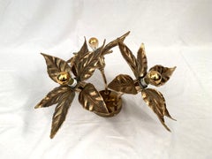 3 Flowers Wall Sconce by Willy Daro, 1970s