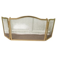 3 Fold French Brass Fire Guard   This is a folding Fireguard