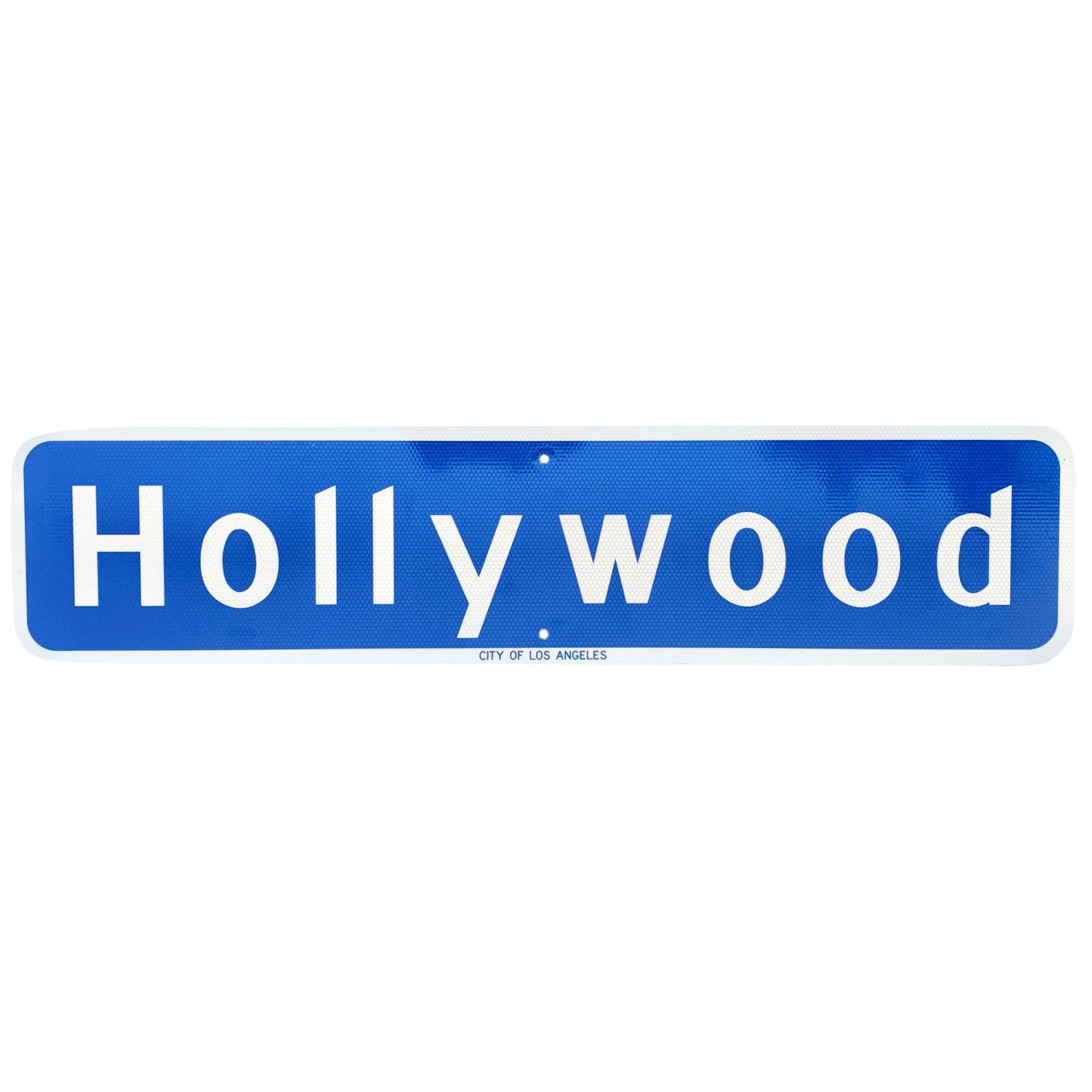 HOLLYWOOD BLVD STREET SIGN GARAGE WALL METAL 5X24 #016 GREEN 