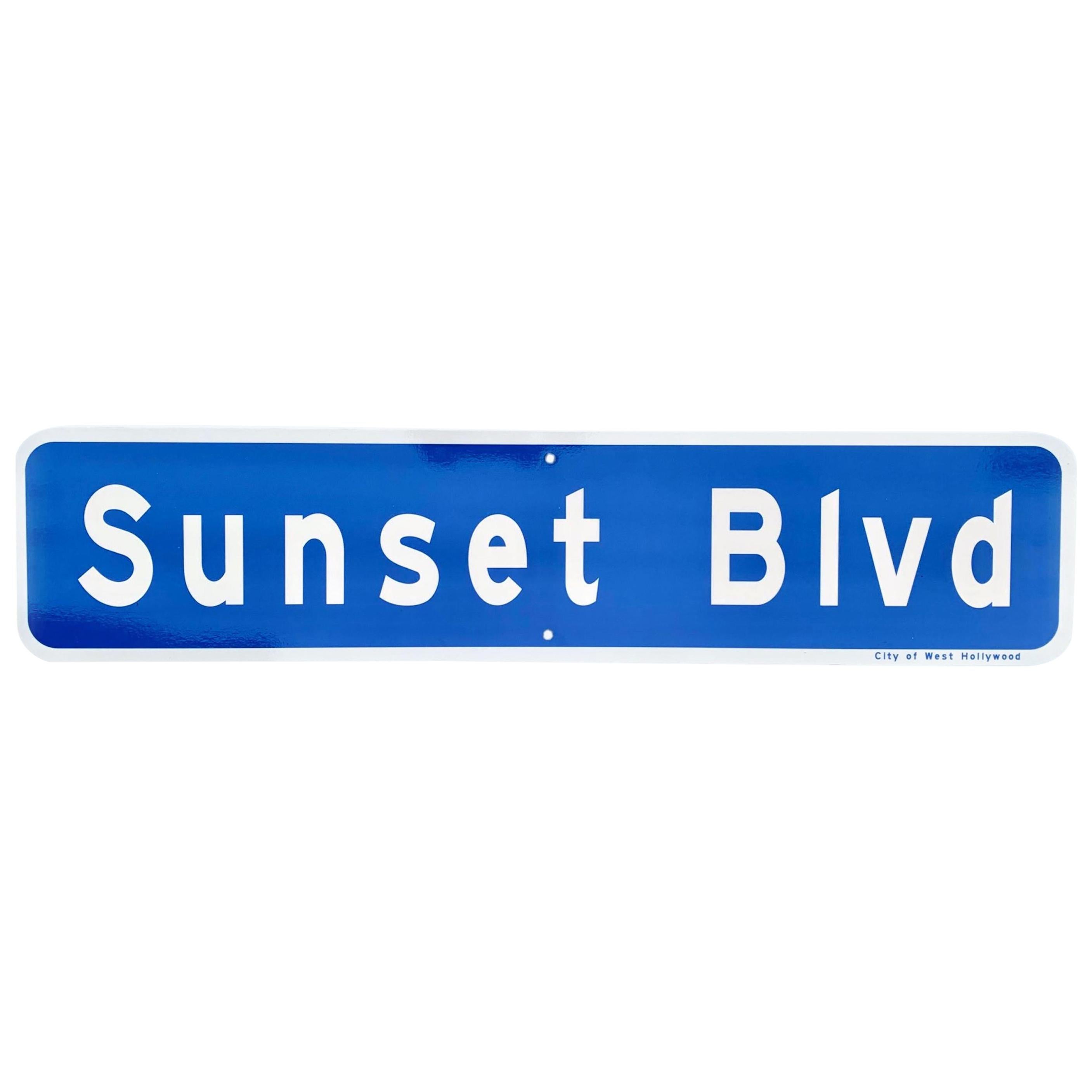 Original Sunset Blvd Street Sign