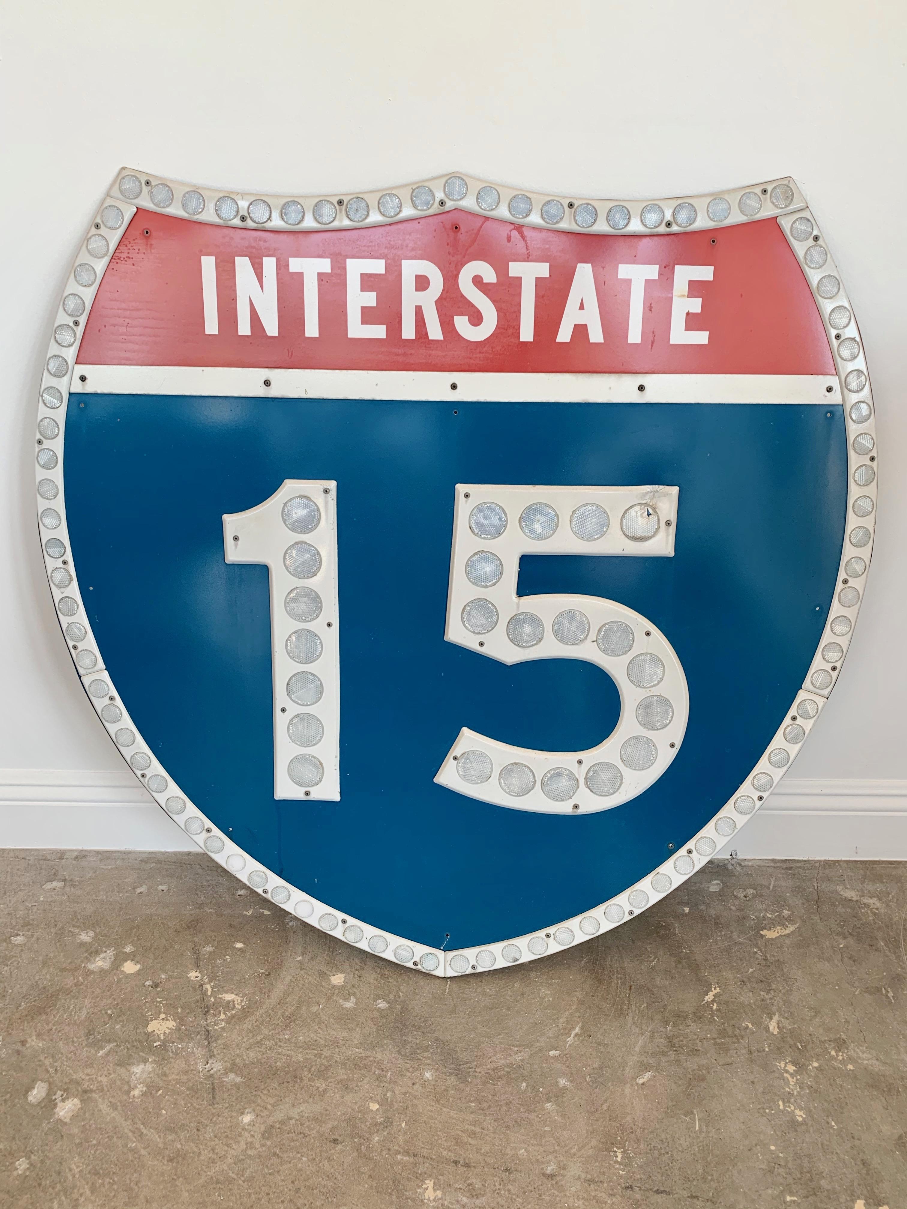 American Tall Los Angeles 15 Freeway Shield For Sale
