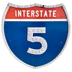 Vintage Los Angeles 5 Freeway Shield