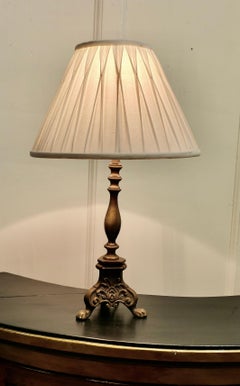 3 Footed Brass Table Lamp