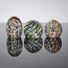 3 Fratelli Toso a CANNE Paperweights, Leslie Pina Collection