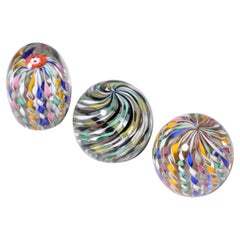 3 Fratelli Toso a CANNE Paperweights, Leslie Pina Collection
