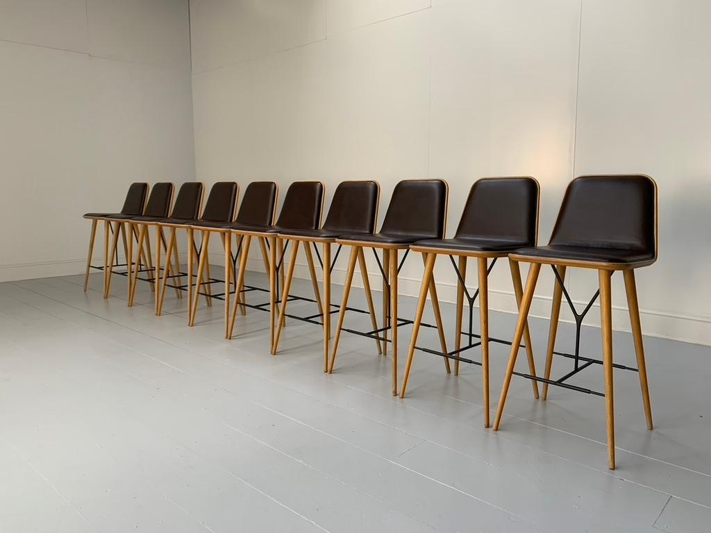 Cuir 3 Tabourets de comptoir Fredericia 