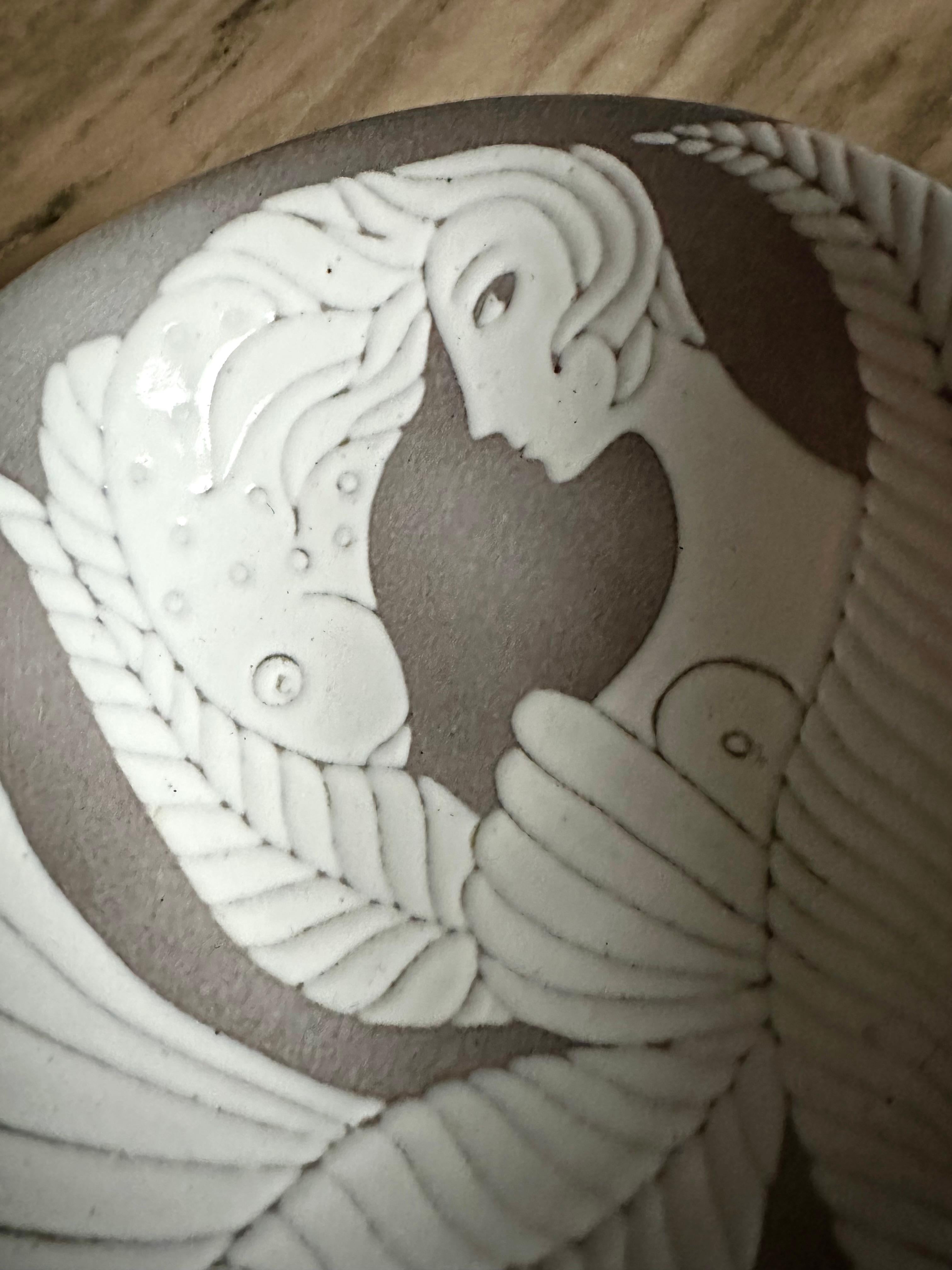 (3) French Jean Cocteau style ceramic dishes 2